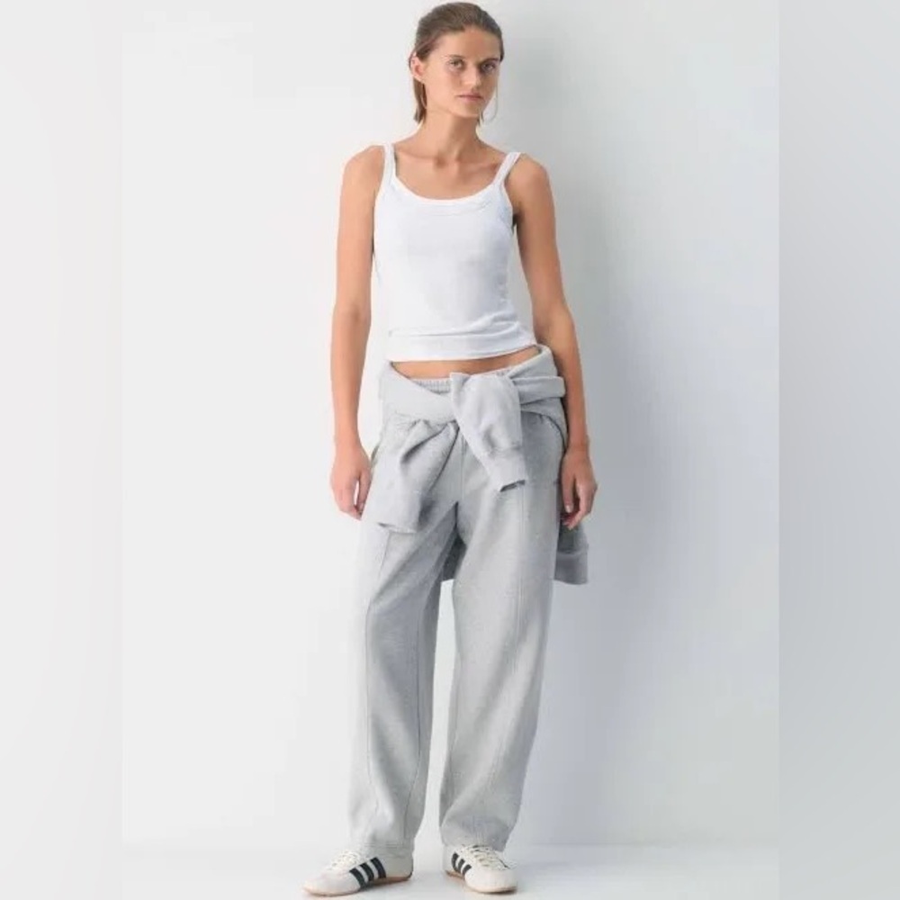 ARITZIA TNA COZY AF Boyfriend Fleece Joggers Grey size Large